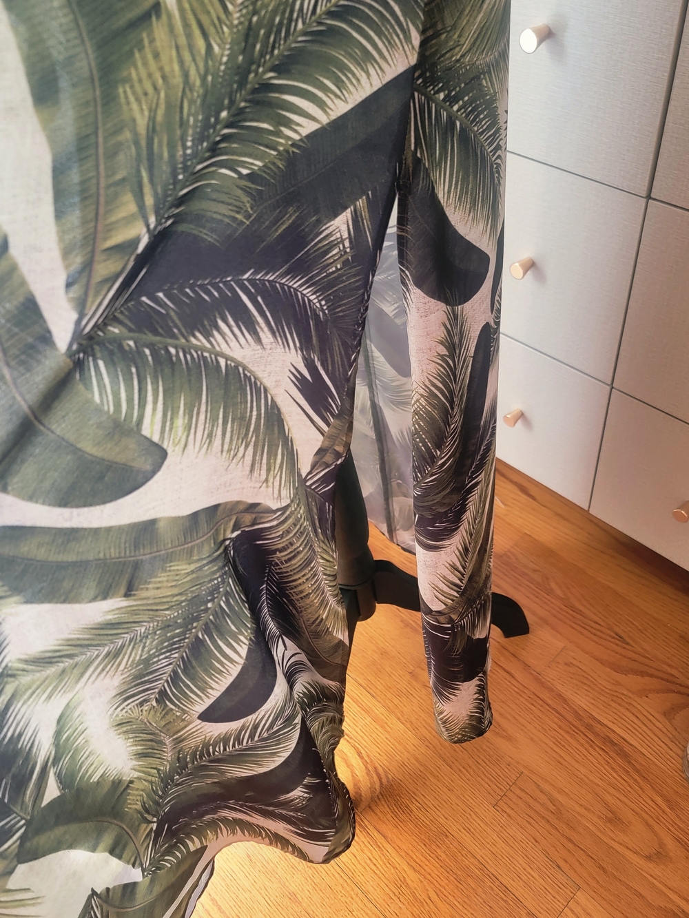 SHOW ME YOUR MUMU Haci Off Shoulder Palm Leaf Maxi Dress Coverup - Size XS - Picture 4 of 8